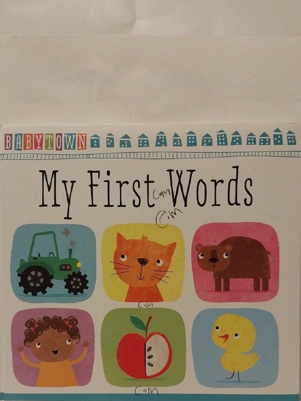 BabyTown "My First Words" Board Book - Colorful Animal & Object Illustrations